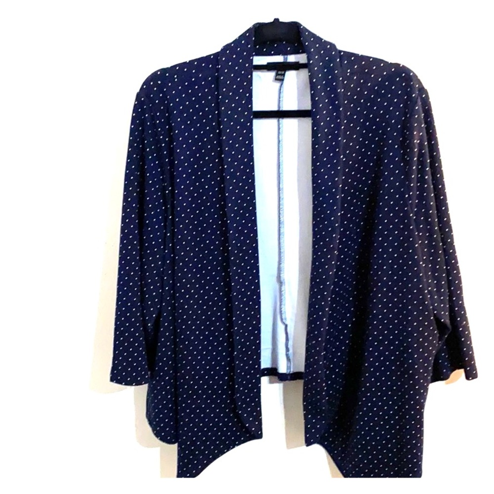 Women’s Blue and White Blazer